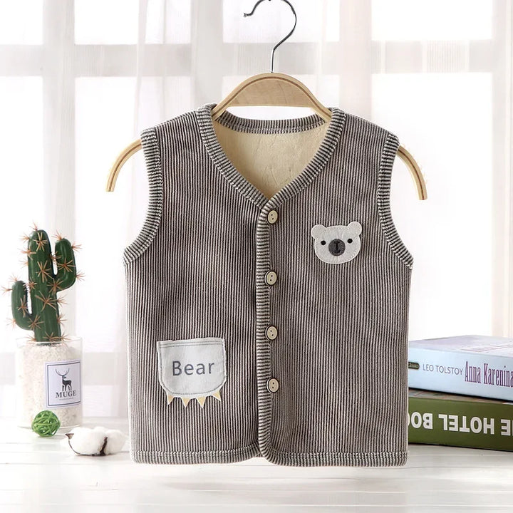 Kids Plush Winter Vest - Warm & Comfortable