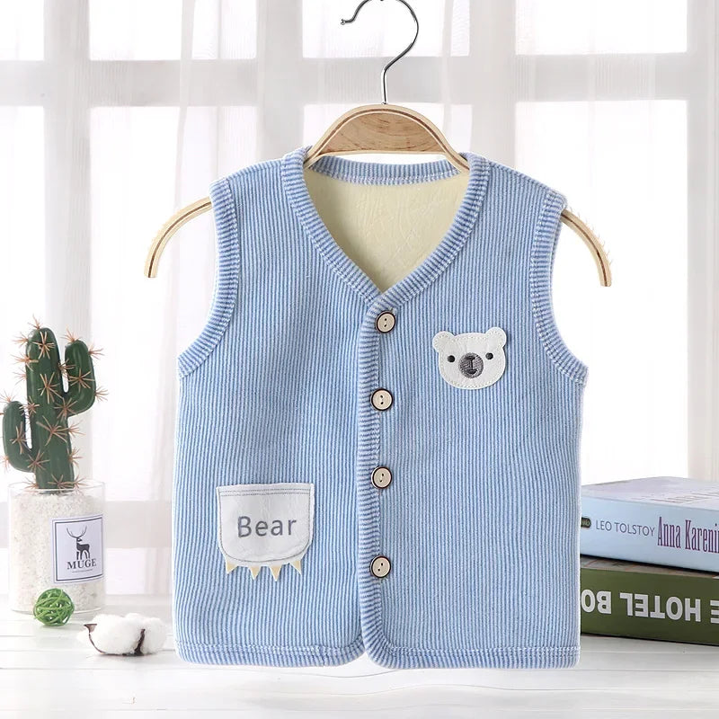 Kids Plush Winter Vest - Warm & Comfortable