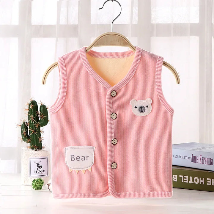 Kids Plush Winter Vest - Warm & Comfortable