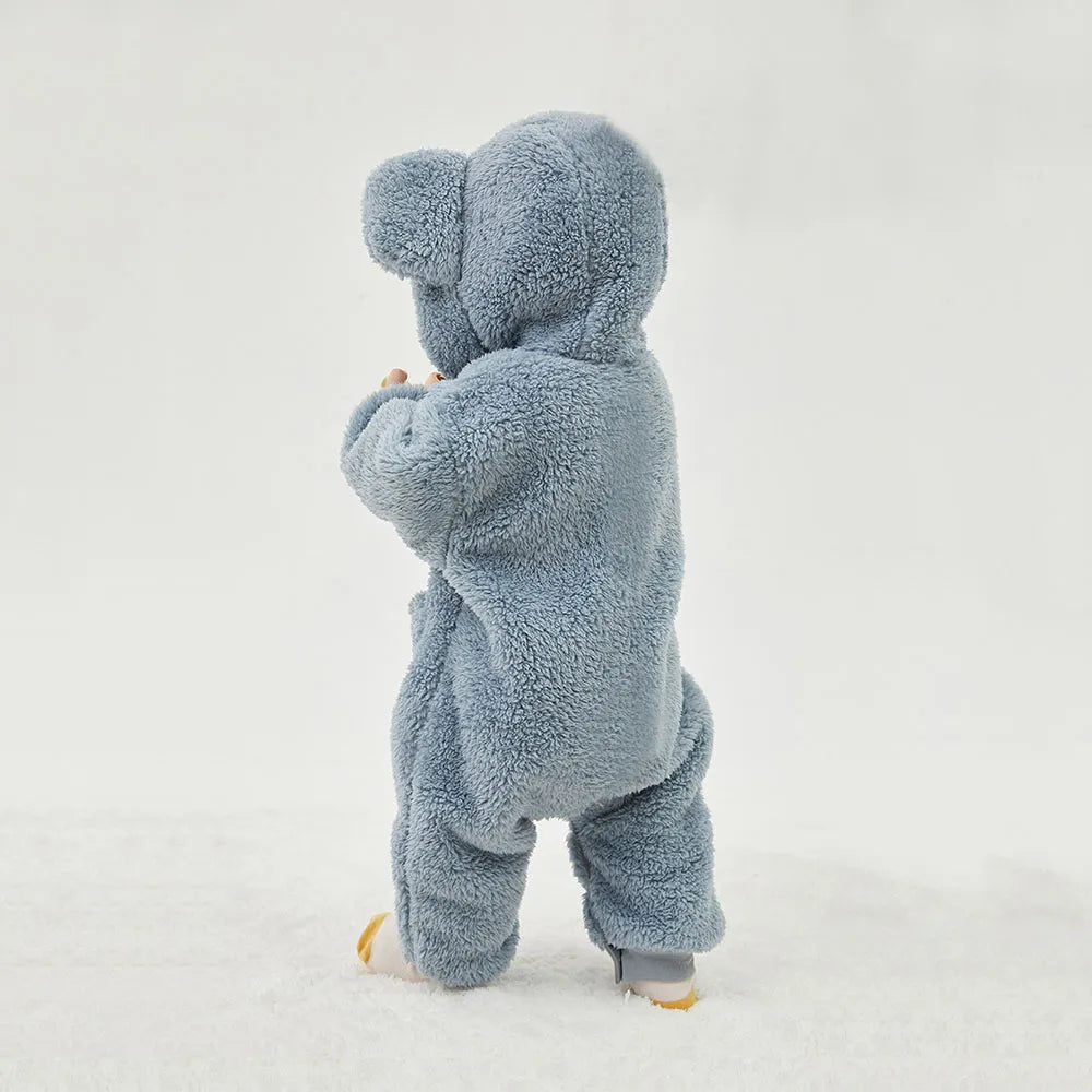 Warm Fleece Baby Rompers - Animal Outwear Jumpsuits